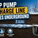 sump pump discharge line freezes underground